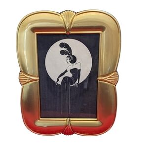 Art Deco‎ Frame Brass Gold Tone 1920’s Great Gatsby Scalloped Shell Art Nouveau